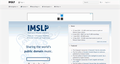 Desktop Screenshot of imslp.org