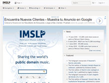 Tablet Screenshot of imslp.org